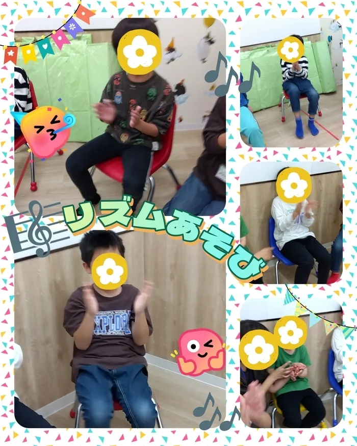 ブロッサムジュニア　津田沼教室/体で音を出してみよう👏👣リズムあそび🎶💖
