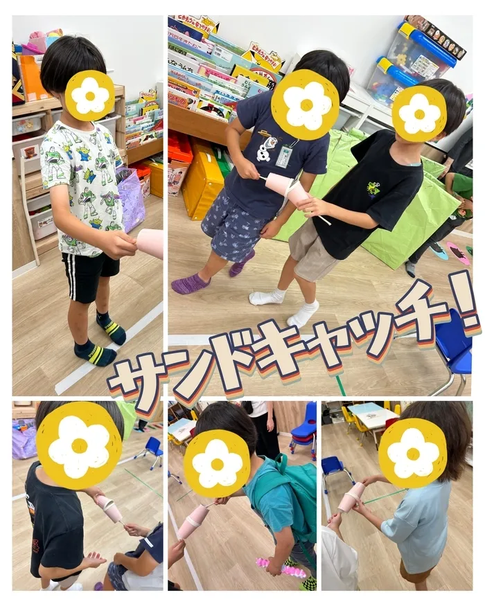 ブロッサムジュニア　津田沼教室/おともだちと協力して❗❗サンドキャッチ🥎💕