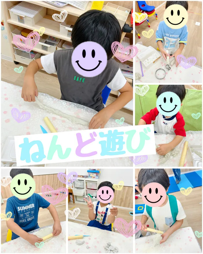 ブロッサムジュニア　津田沼教室/粘土で何作ろう！😄💙💫