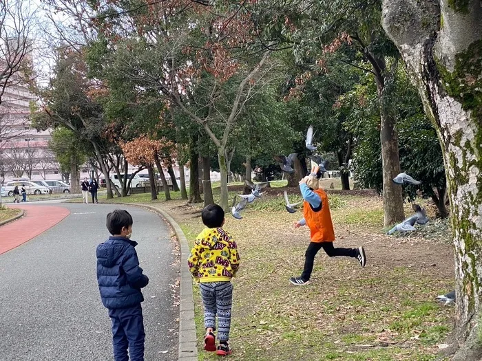 ライズ児童デイサービスひらのの家/久宝寺緑地公園で豆まきしました👹