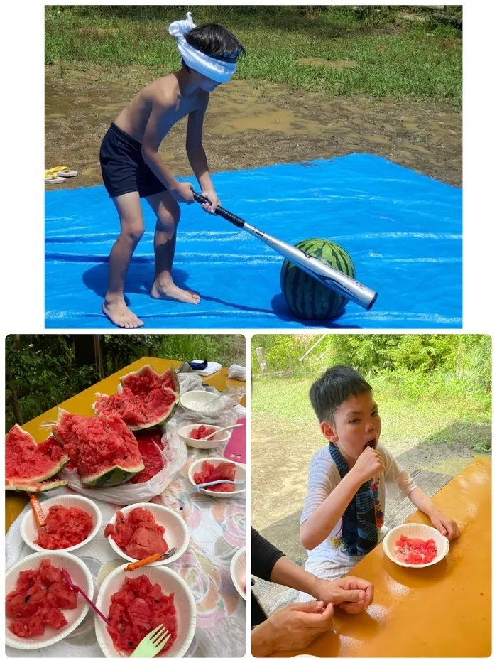 ライズ児童デイサービスひらのの家/夏を砕いて、いただきます🍉