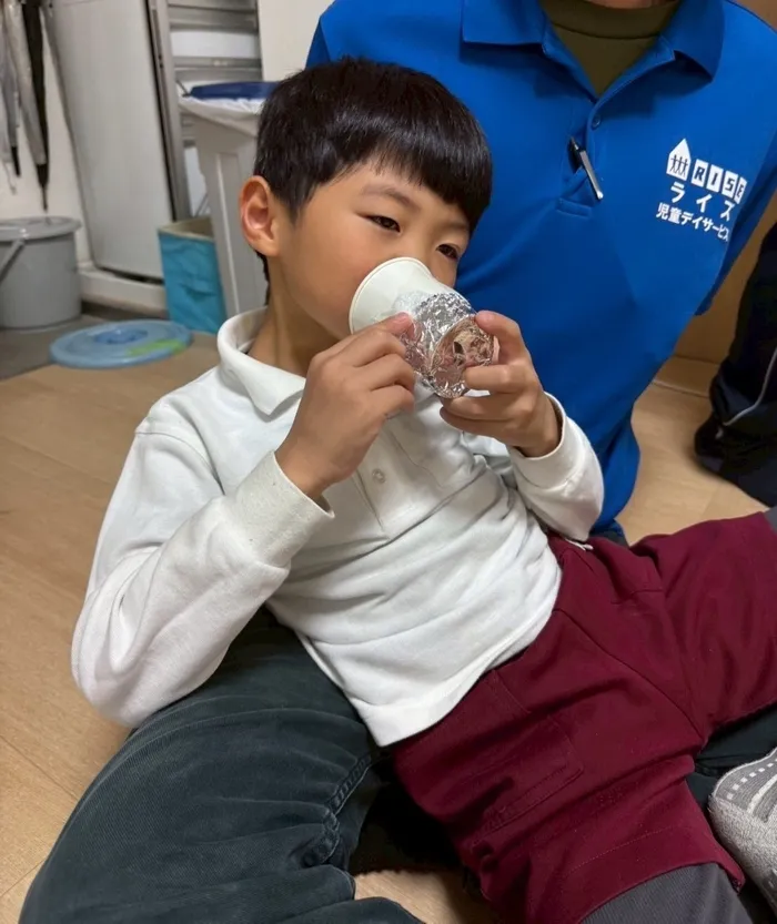 ライズ児童デイサービスひらのの家/紙コップマイク🎤