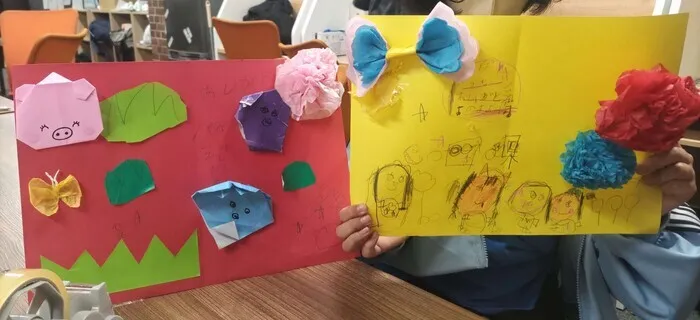『就労準備型』放課後等デイサービスNESTING金山/色画用紙で自由なアート🌈