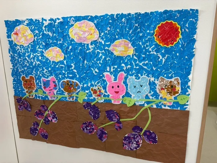 放課後等デイサービスキラキラ上台/ちぎり絵アート🎨