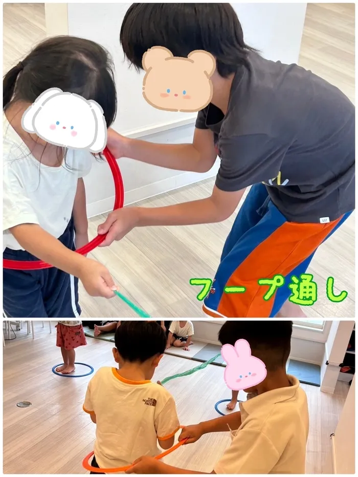 運動療育　きりんのあくびkids なんば/フープ通し🤩