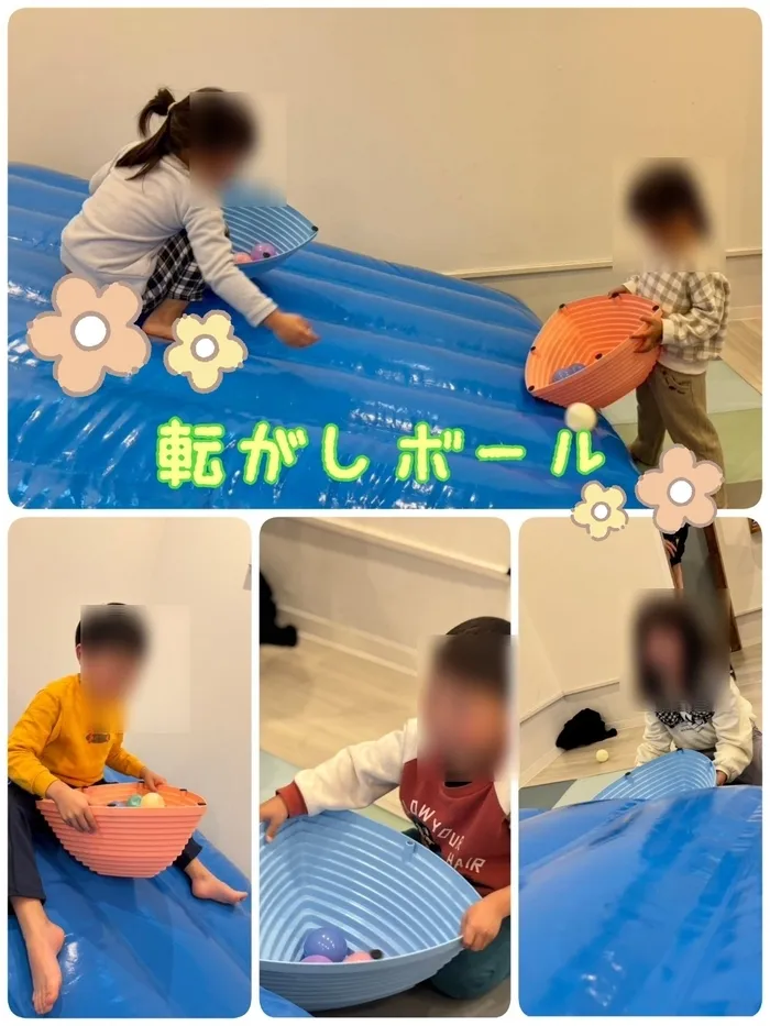 運動療育　きりんのあくびkids なんば/転がしボール( ͜○ ･ω･) ͜○