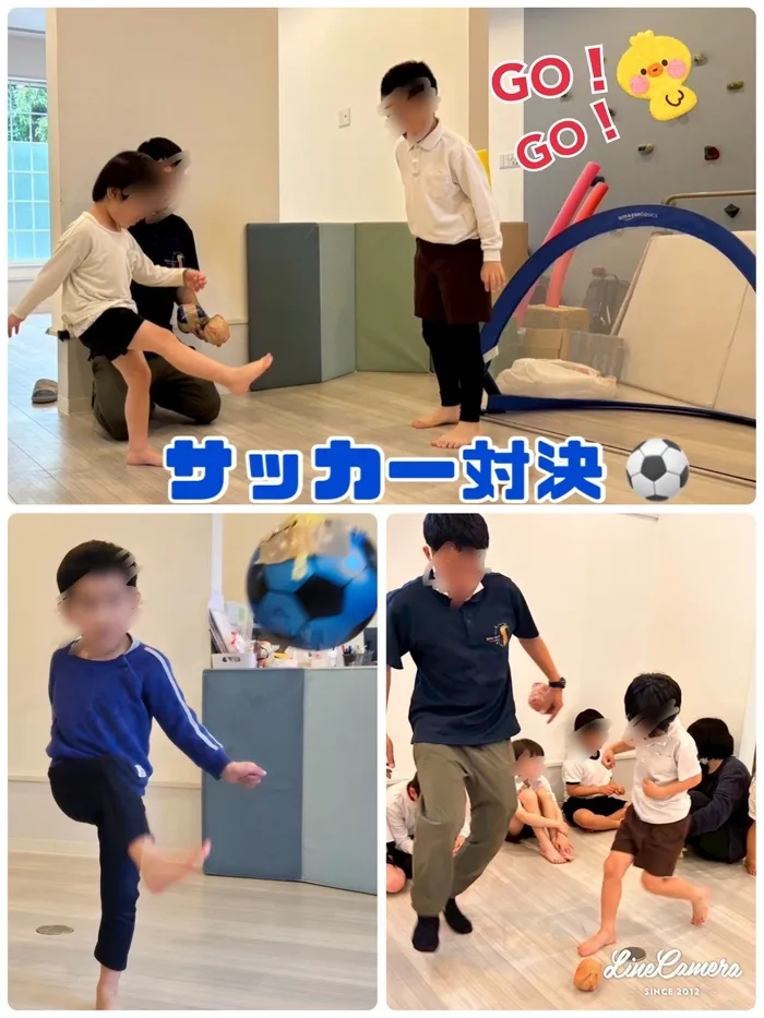 運動療育　きりんのあくびkids なんば/サッカー対決⚽️