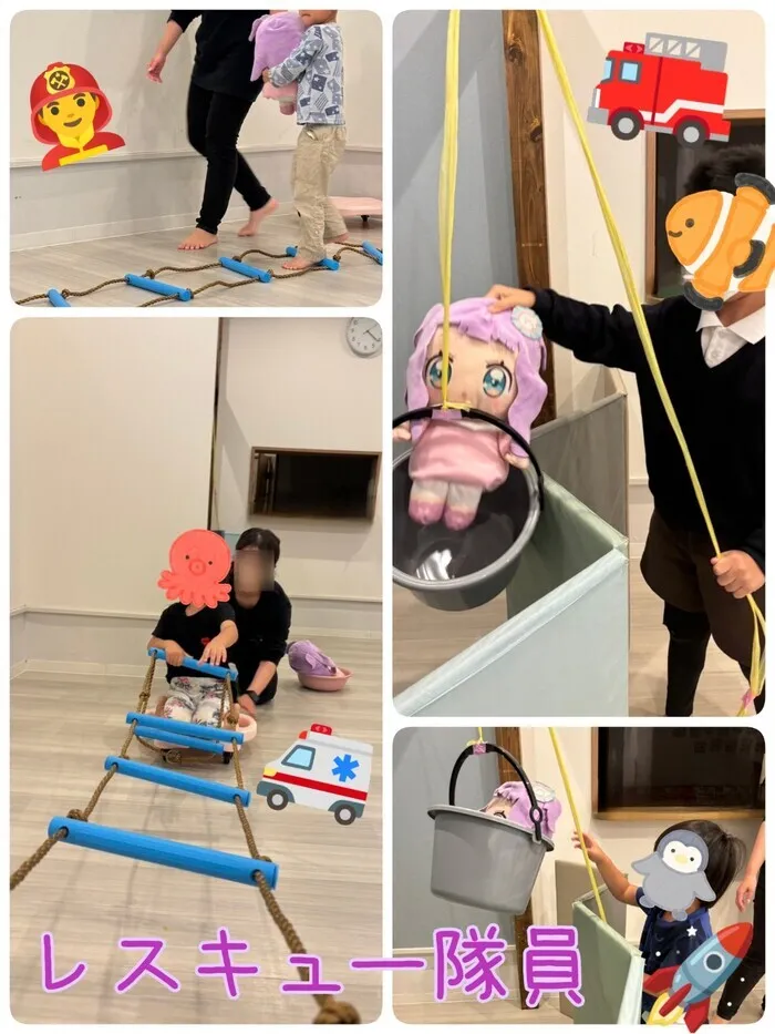 運動療育　きりんのあくびkids なんば/なんばレスキュー隊👷🚒