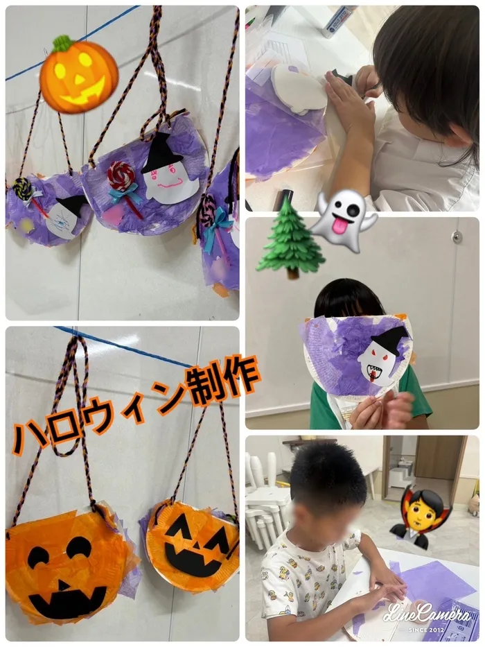 運動療育　きりんのあくびkids なんば/今月の制作（ハロウィンバッグ）