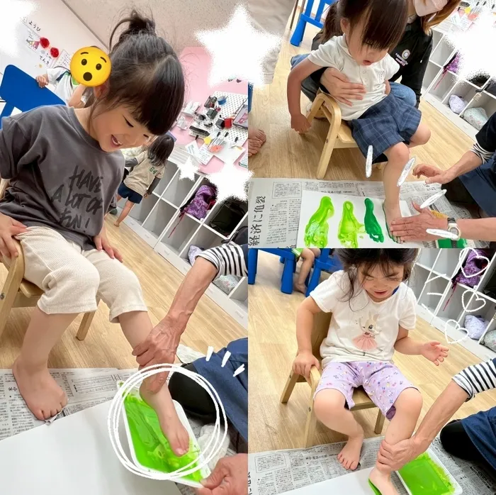 こぱんはうすさくら　北上尾教室/👣絵の具製作👣