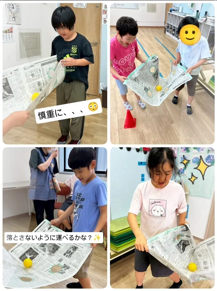 こぱんはうすさくら　北上尾教室/新聞紙ボール運びをしました！🗞️✨️