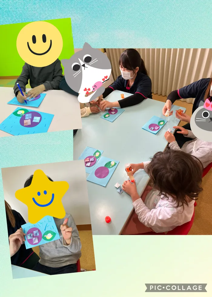 ブロッサムジュニア　つくば並木教室/６月のカレンダー制作☔