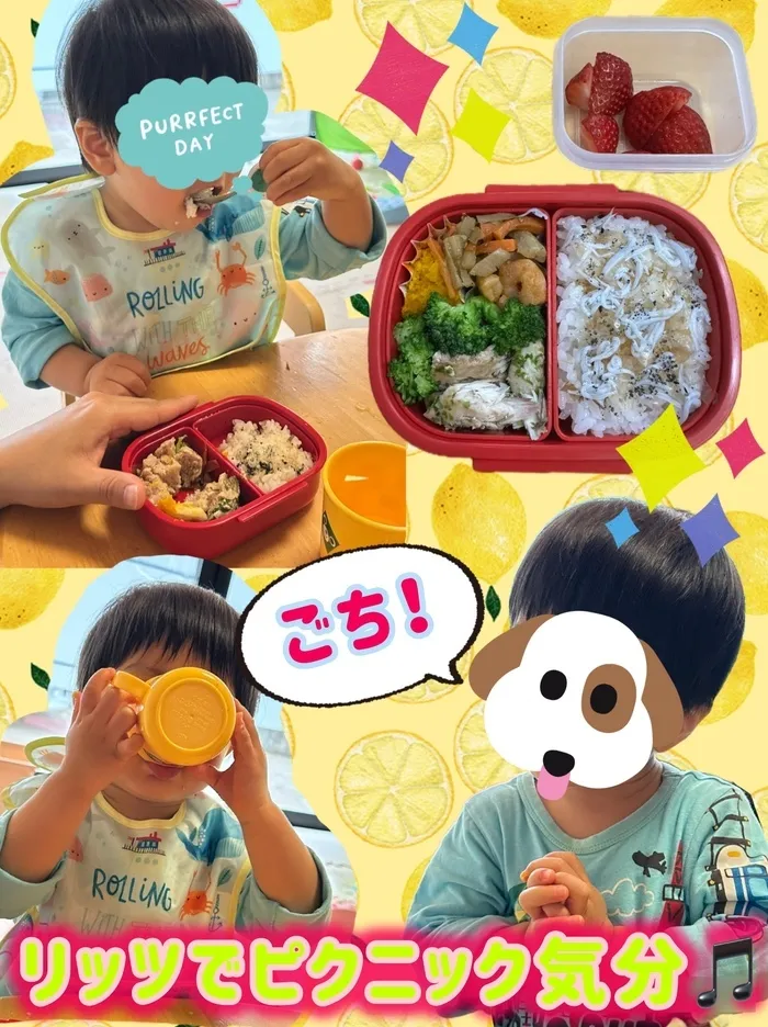 リッツ  ジュニア 和（1対1の個別療育・保育所等訪問支援）/リッツでピクニック🍙お弁当を食べる練習😋🙏
