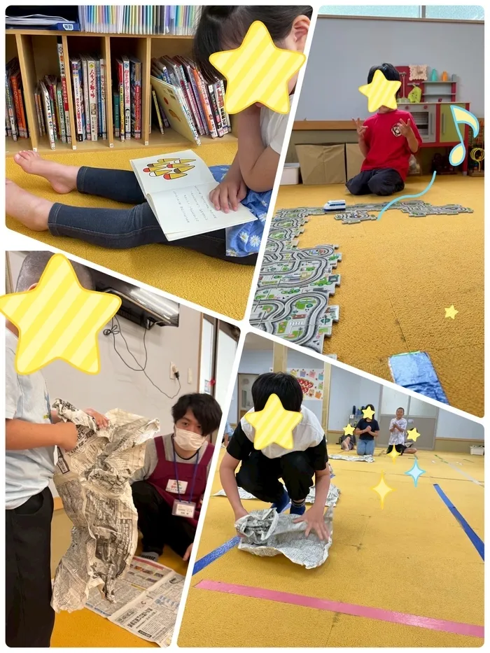 わくわく子供ひろば須賀川/2025.5.22  📰丸めて伸ばしてゲーム✨
