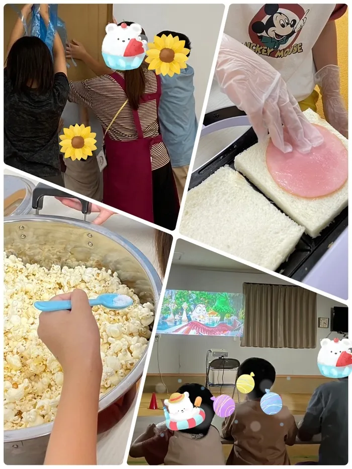 わくわく子供ひろば須賀川/2024.7.27 映画鑑賞⭐️ポップコーン🌽ホットサンド🥰