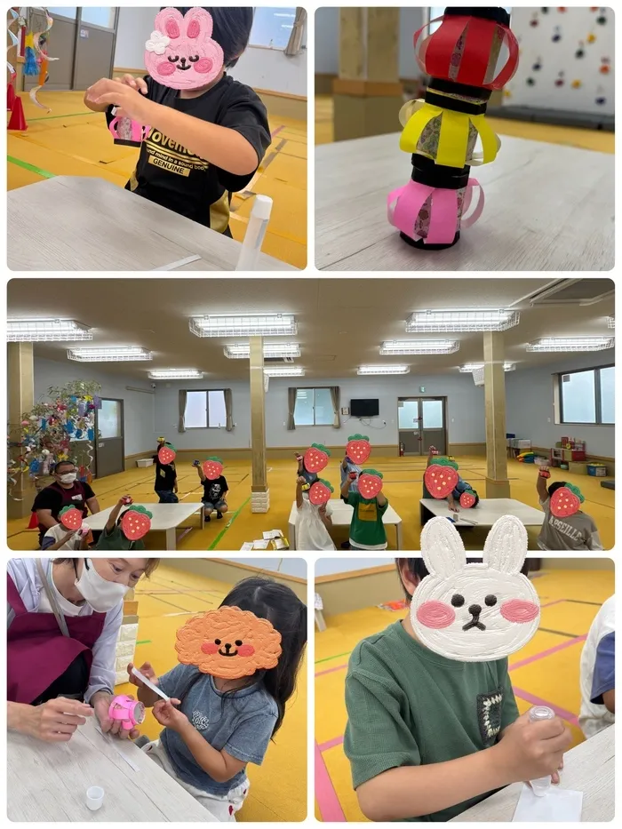 わくわく子供ひろば須賀川/2025.7.4 提灯づくり🏮✂️📷