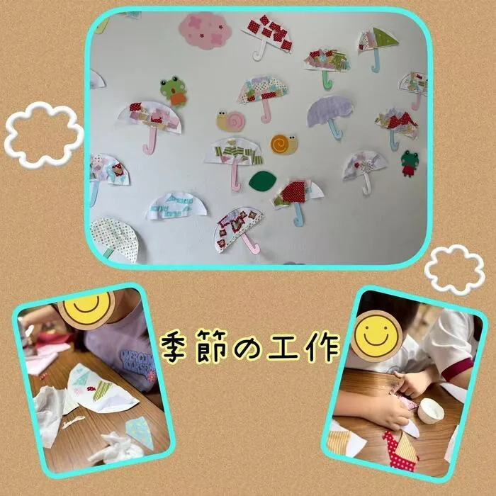 放課後等デイサービス　てらぴぁぽけっと多治見教室/【工作】かさを作りました☂