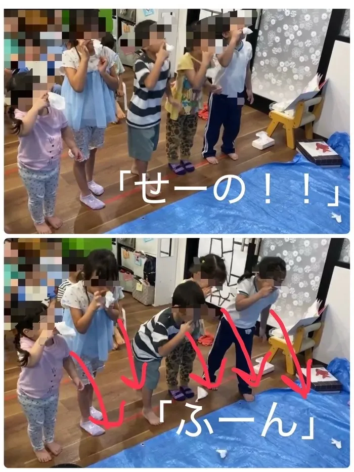 児童発達支援くらっぴ/鼻を自分でかめるようになる？？( ﾟДﾟ)