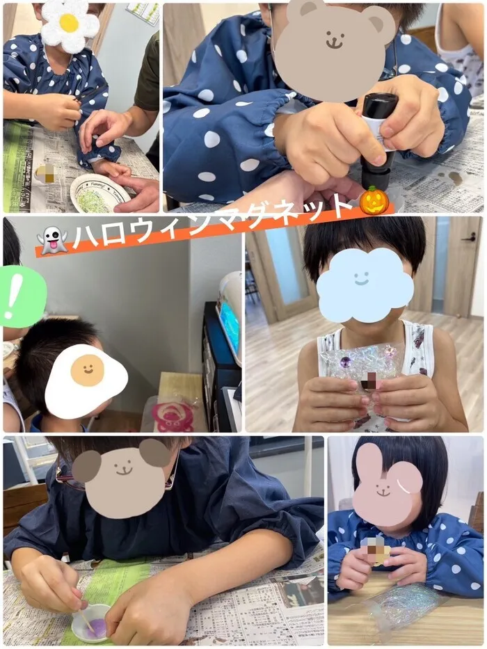 LEGON Kids S/ハロウィンレジンマグネット作り🎃👻