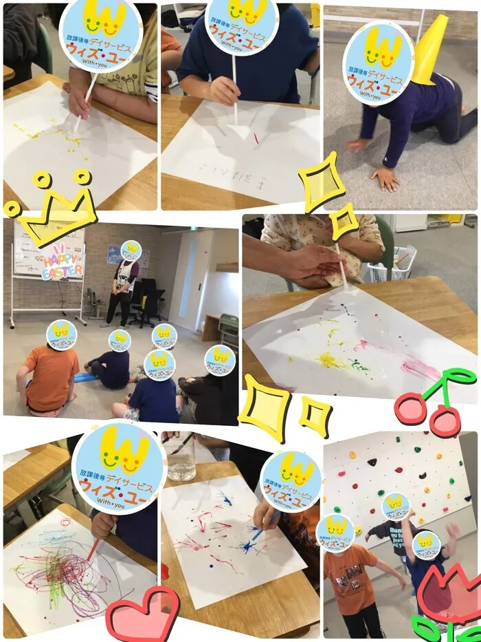 ウィズユー宇都宮瑞穂/色水で絵を描こう٩( ''ω'' )و
