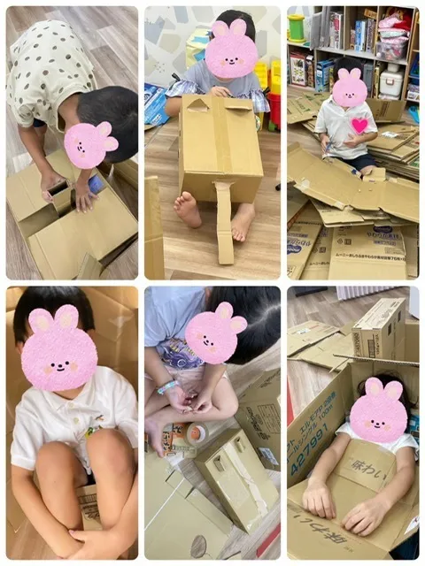 こどものひだまり成育/ダンボールであそぼう📦