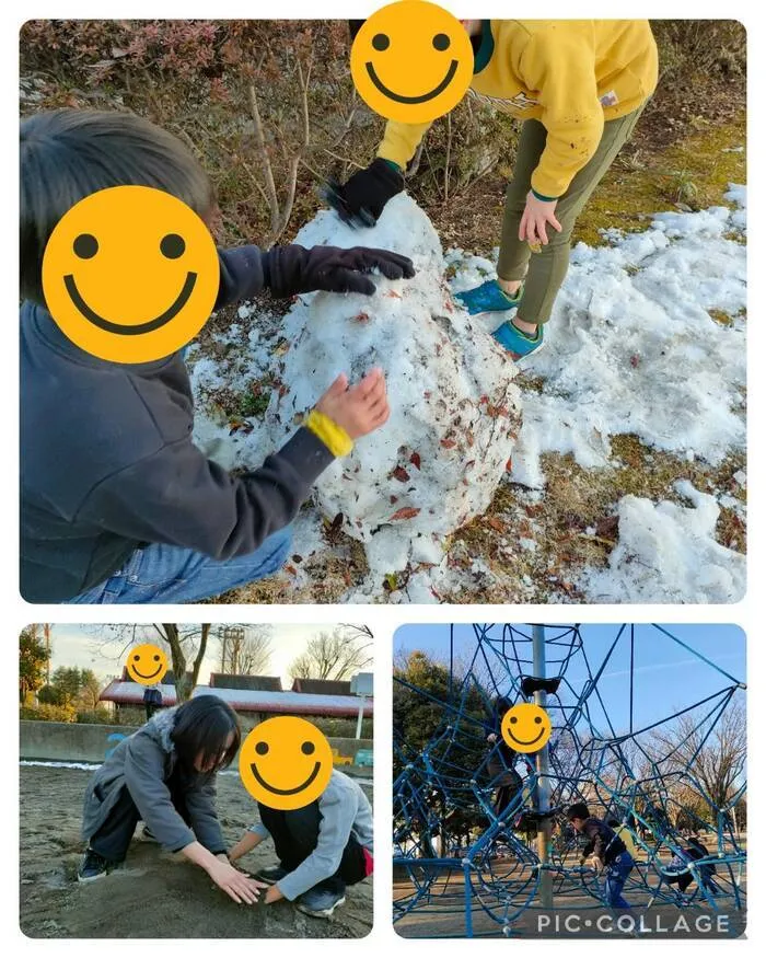 ひらめきラボ　｜運動療法に特化した放課後等デイサービス/公園あそび　雪あそび