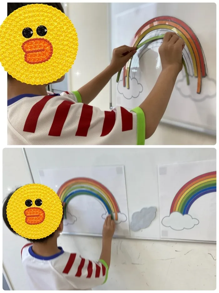 児童発達支援　ヒトツナ麻布教室/にじ🌈をつくったよ