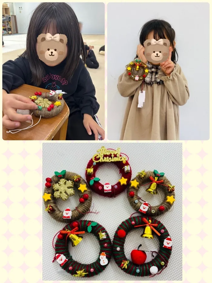 児童発達支援・放課後等デイサービスりとる・まむ/クリスマスリースを作ろう✨