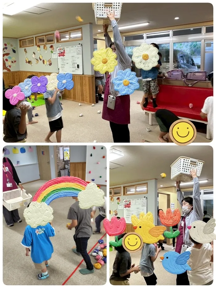 わくわく子供ひろば安積/玉入れ用の玉作り🏀