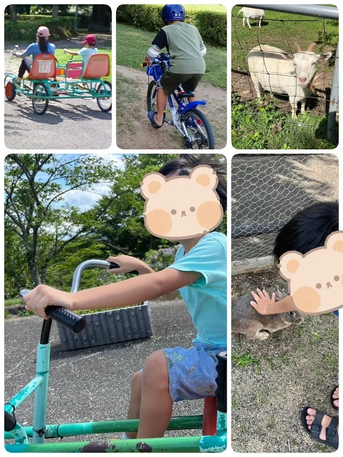 わくわく子供ひろば安積/ふれあい牧場🐇おもしろ自転車🚲️