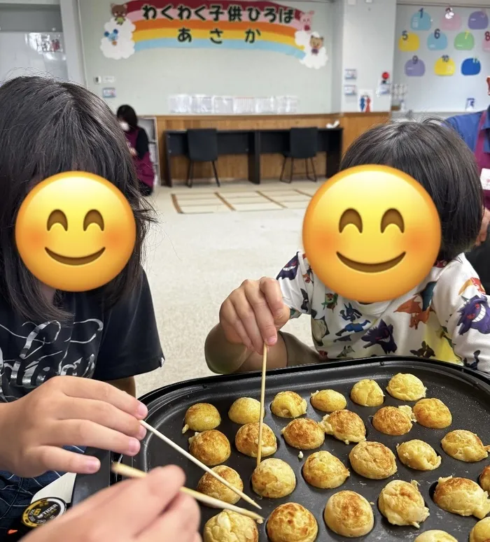 わくわく子供ひろば安積/たこ焼き作り🐙