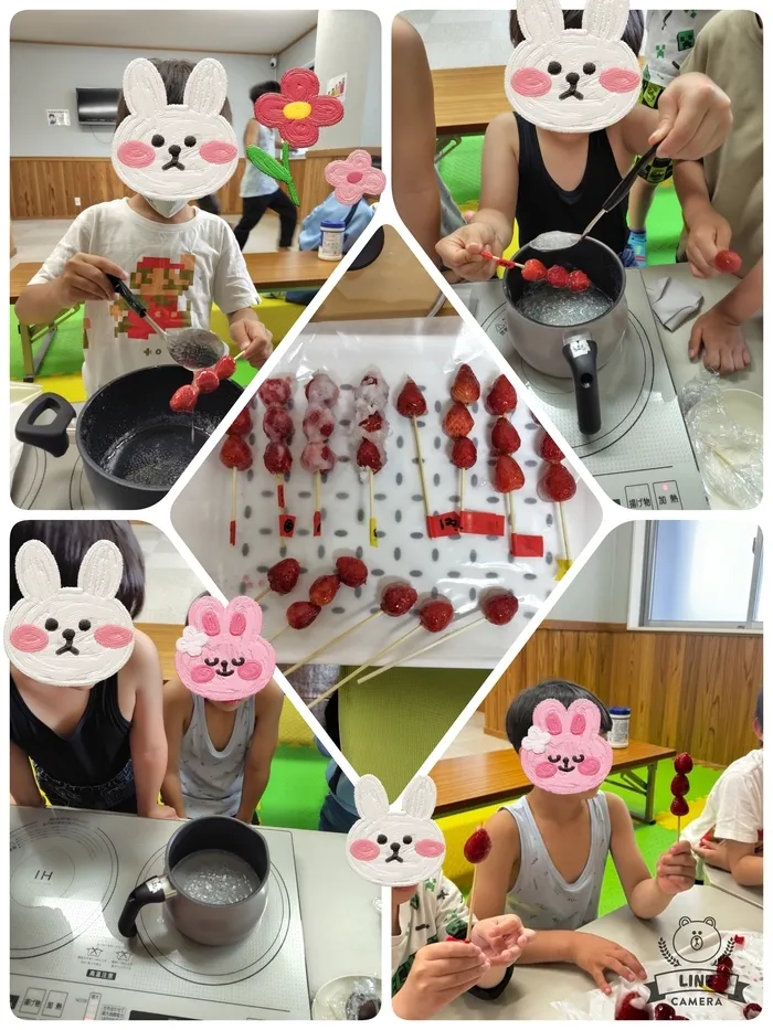 わくわく子供ひろば安積/イチゴ飴作り🍓