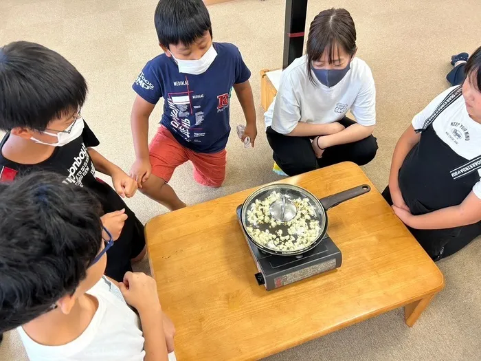 放課後等デイサービスぽかぽか吉田町/ポップコーン作り🍿