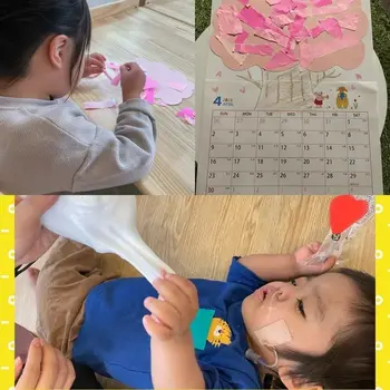 【医ケア児対応】 児童発達支援 えほんの木 相生山/カレンダー作り&スライムあそび♪