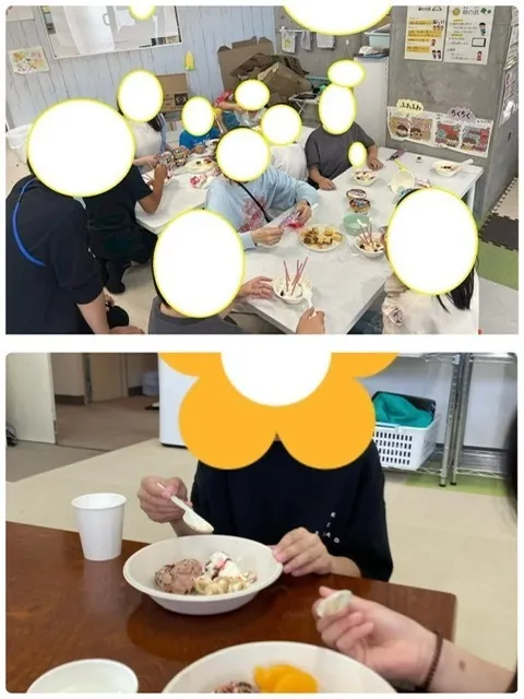放課後等デイサービスぴこら/お誕生日会🌟パフェ作り