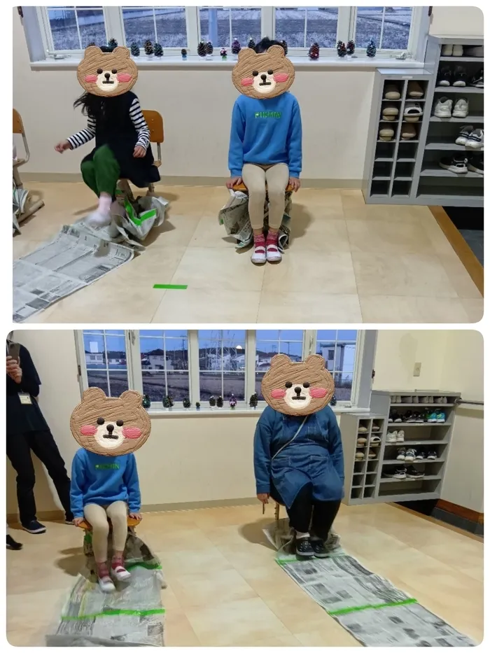 ブロッサムジュニア下永田教室（児童発達支援★放課後等デイサービス）/新聞紙たぐり寄せゲームをしたよ✨✨