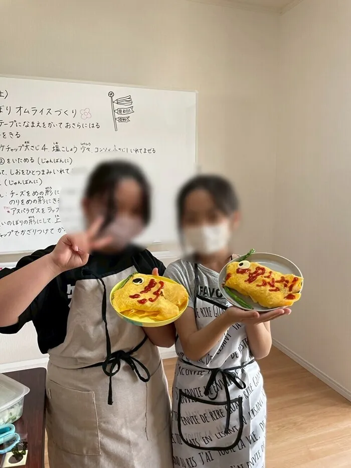 【博多区・志免町・須恵町・宇美町　利用者募集中！】 TetoTe/こいのぼりオムライスを作りました！ とても上手にできました！