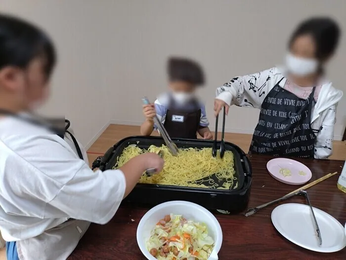 【博多区・志免町・須恵町・宇美町　利用者募集中！】 TetoTe/焼きそばを作っておなかいっぱい食べました！