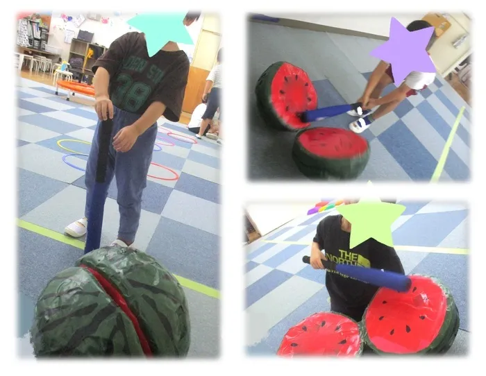 あそび王国　野田本部事業所	/スイカ割りごっこです🍉