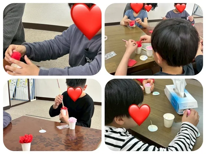 放課後等デイサービス　キラキラ萩野町				/こうさく💐カーネーション作り