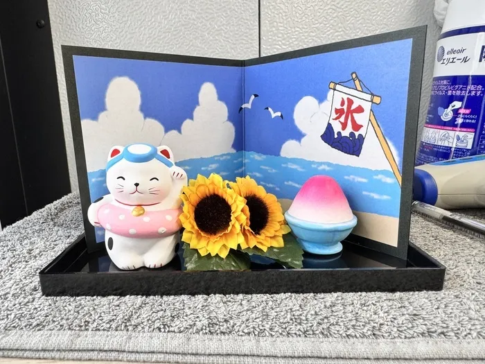 AM９時に送迎＆利用可能！放課後等デイサービスらいむ　空き有・送迎有　新規見学受付中/7月の置き物🌻
