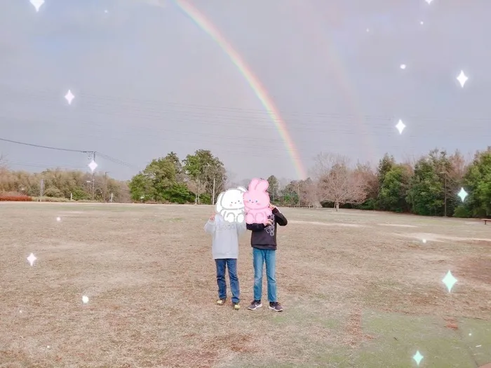 放課後等デイサービスぽかぽか岡宮/空☁️に虹🌈が掛かりました🎶