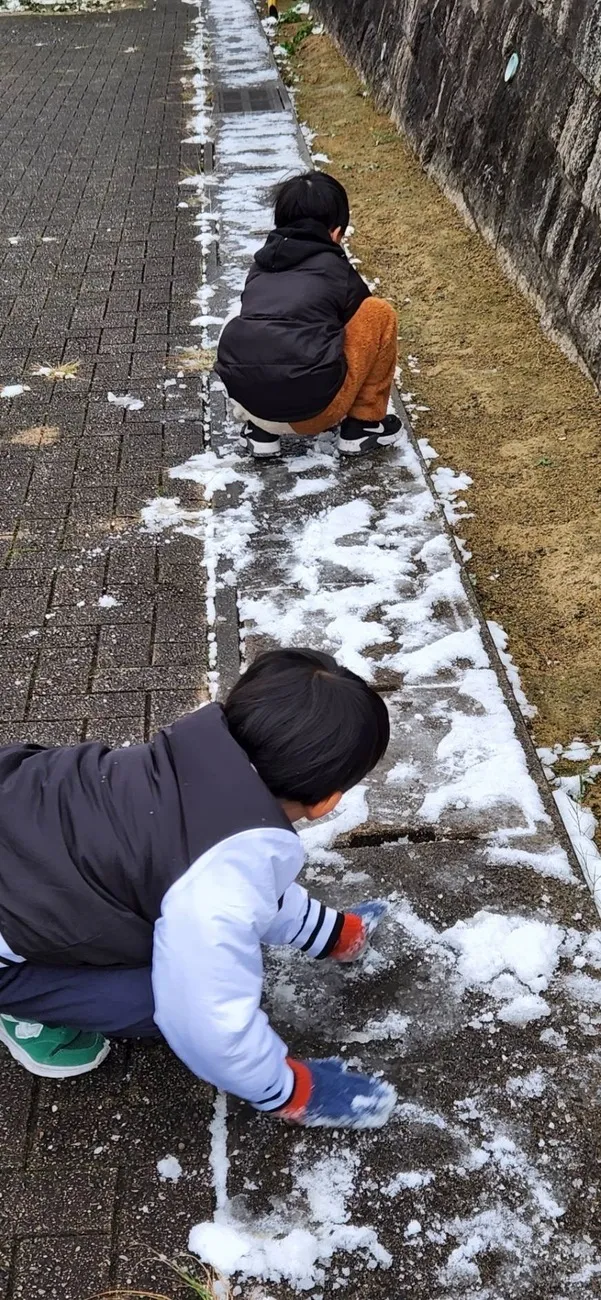 ひまわりキッズ/雪が降ったので☃️