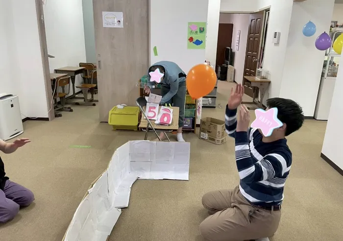 放課後等デイサービスぽかぽか伊東/風船バレー🎈🎈🎈