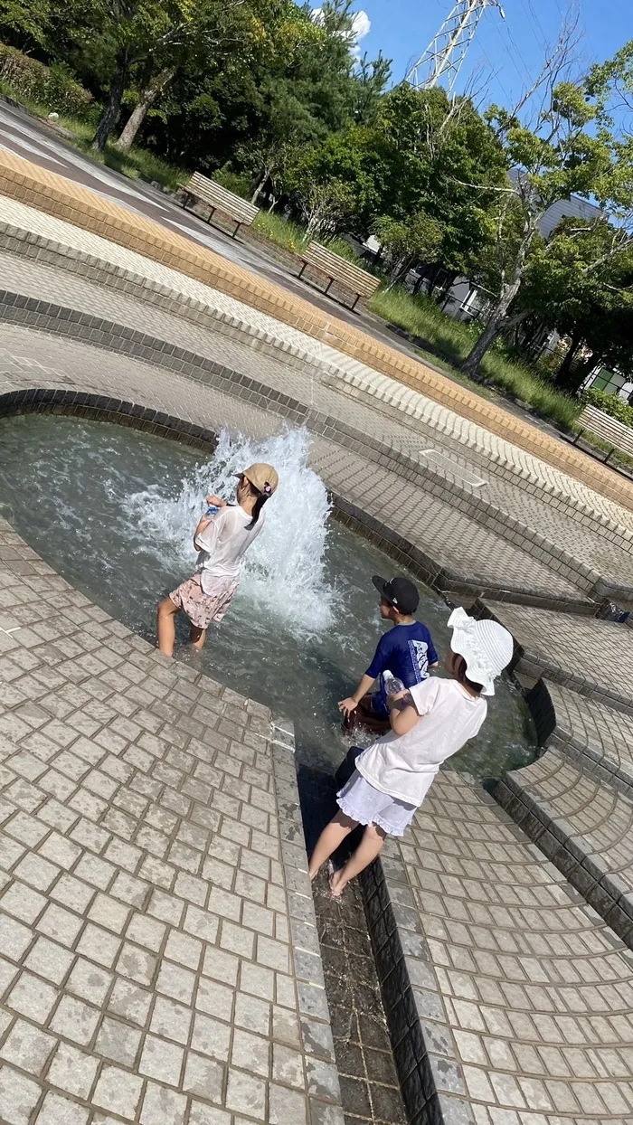 星の丘キッズ　柏原/初！白水大池公園で水遊び！