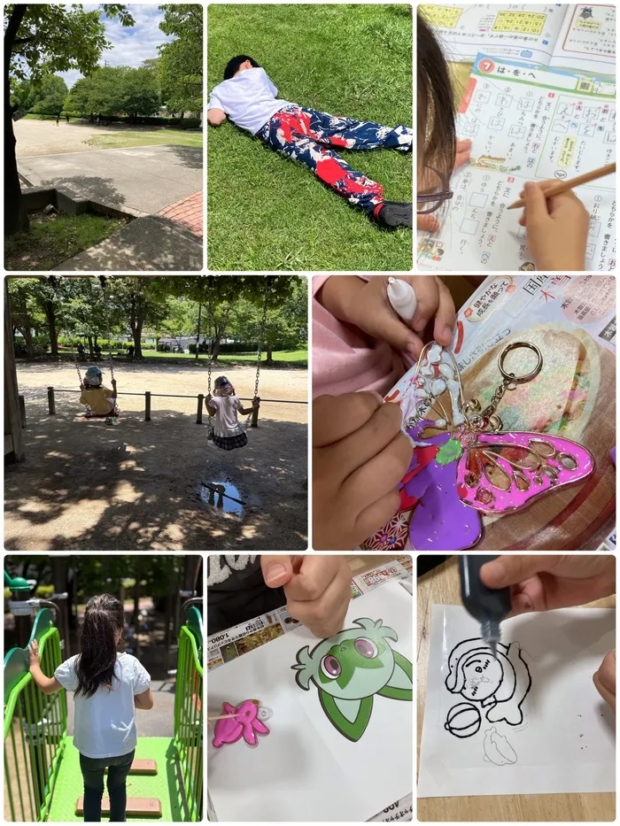コモンチャイルドケア/公園とグラスデコ作り🌳