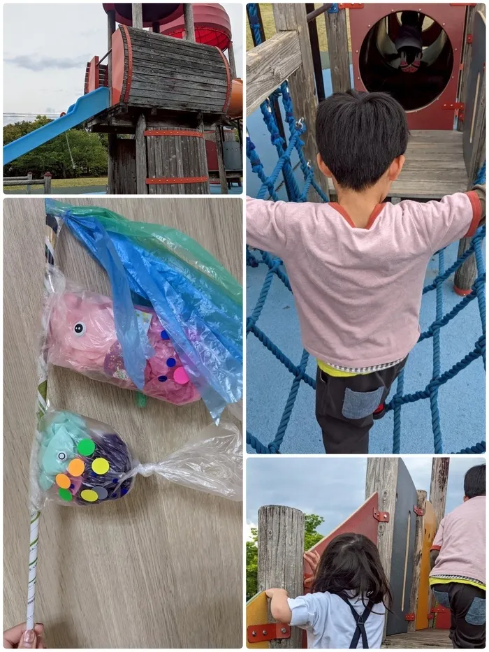 コモンチャイルドケア/工作🎏とビジョントレーニング👀と公園に遊びに行きました🌳