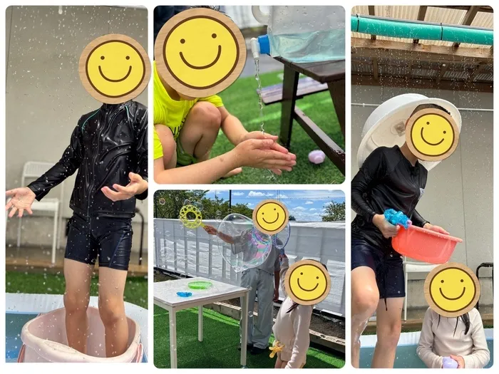 あそび王国　勝央事業所/ポールスティックシャワーで夏を満喫！水あそびレポート🌈