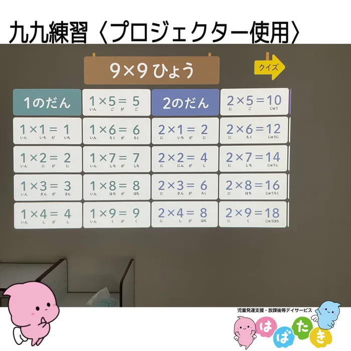  【言語聴覚士在籍】はばたき　千葉中央教室/九九練習〈プロジェクター使用〉