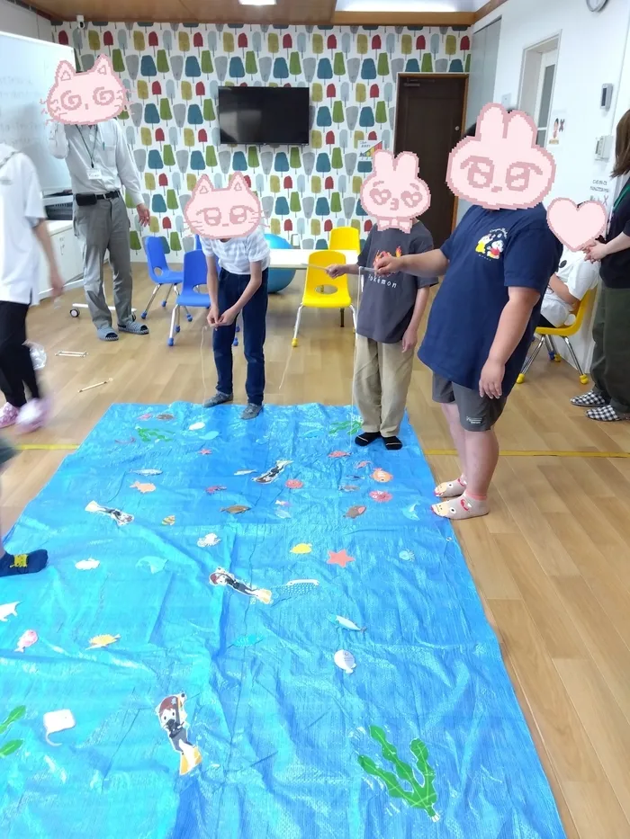 【児発・放デイ空き有り】ブロッサムジュニア　須賀川教室　児童発達支援・放課後等デイサービス/🦈魚つりは大人気🦈